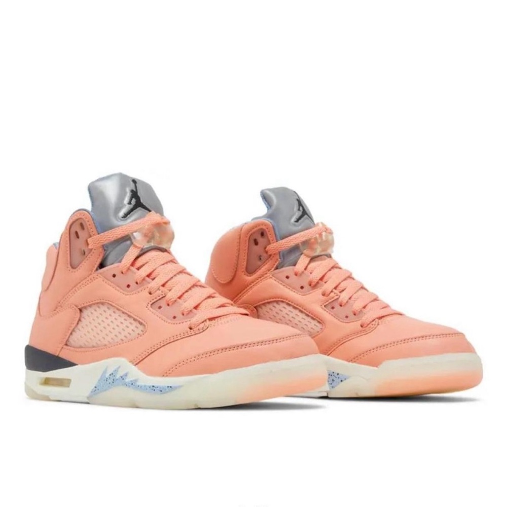 Jordan Orange Silver Sneakers Sleek Modern Design